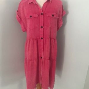 Hold Babydoll Hot Pink Dress